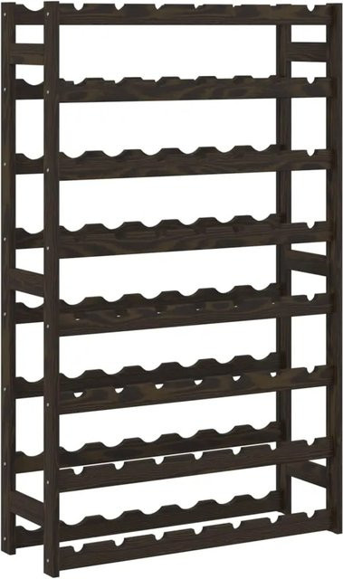 vidaXL Weinregal aus massivem Kiefernholz in Schwarz für 56 Flaschen, B/T/H: 118 x 25 x 72 cm - Bild 1