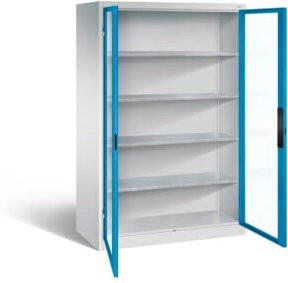 C+P Werkzeugschrank Acurado mit Türen, Front Lichtblau, Korpus Lichtgrau, H x B x T: 195 x 120 x 60 cm - Bild 1