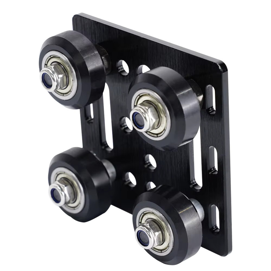 Mega V-Gantry Gleitplatten-Set mit Riemenscheiben für 2020 V-Nut-Aluminiumprofile, Schwarz - Bild 2