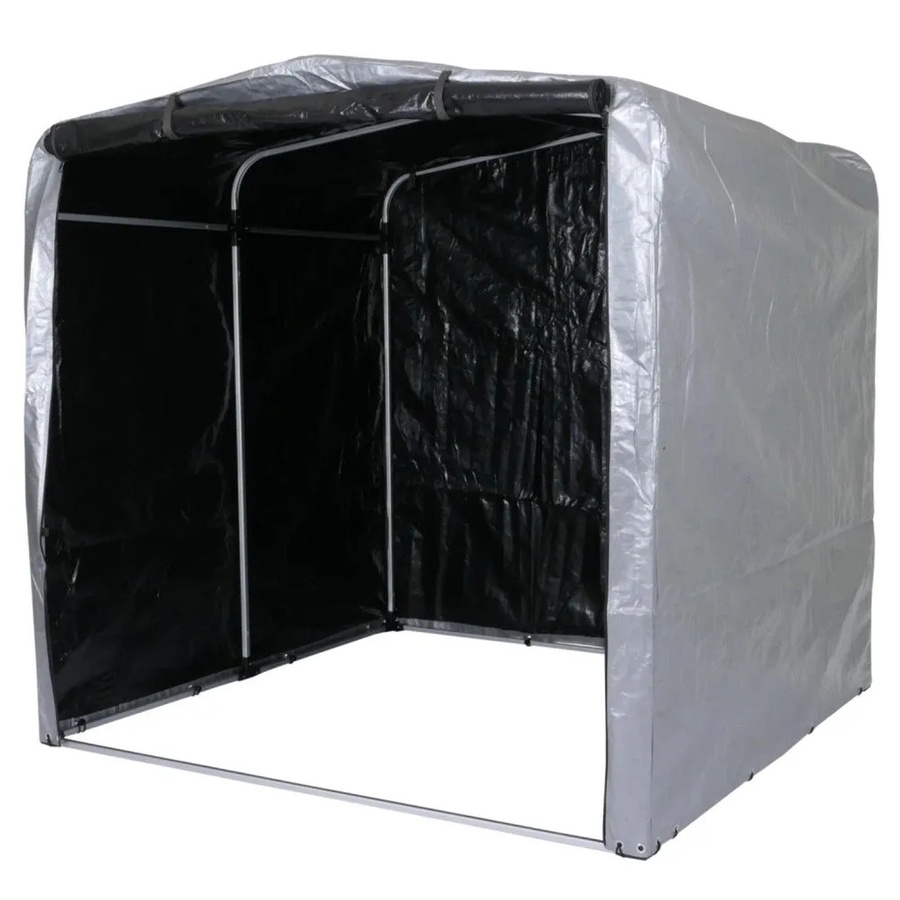 Fahrradgarage MCW-N61 Garagenzelt aus Alu, wasserfest und UV-Schutz, Farbe: Silber, H x B x T: 201 x 201 x 201 cm - Bild 2