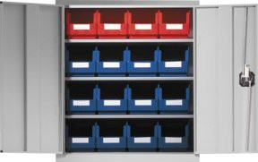 Kappes Ordnungsschrank Mod. 12 mit Türen in Grau, Stahlblech, B: 78,0 cm, H: 69,0 cm, T: 28,5 cm - Bild 1