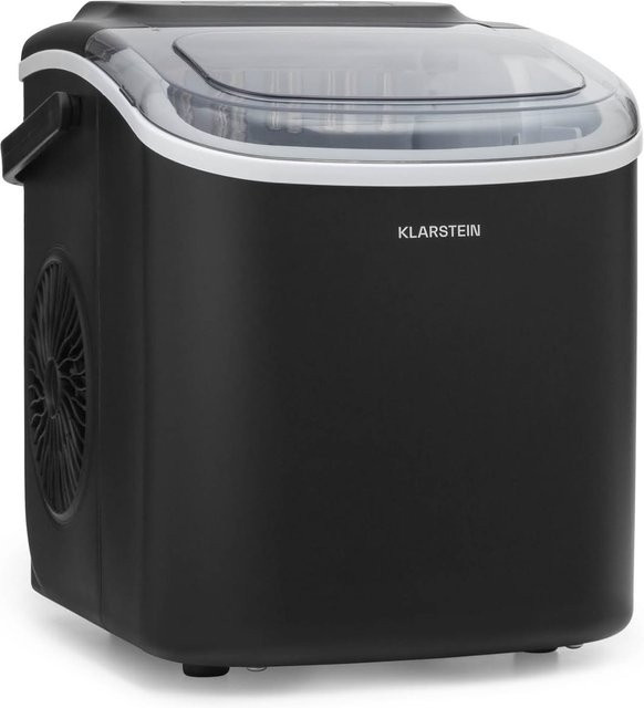 Klarstein Eiswürfelmaschine mit Bulleteis-Funktion, Schwarz, 12 kg/24h, Wassertank: 1,3 l, Self-Cleaning-Funktion - Bild 1