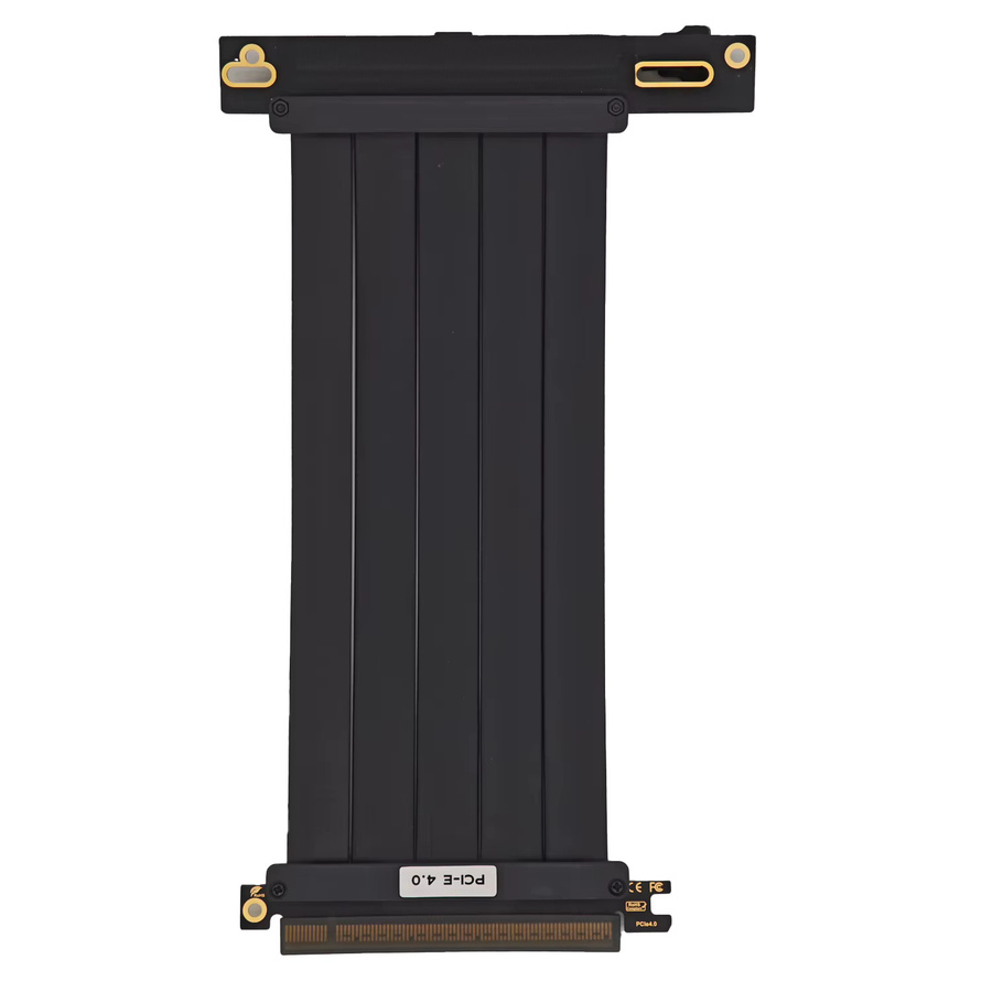 PCI-E 4.0 und 3.0 X16 Riser-Kabel 90 Grad Flexibles GPU Extension Kabel für Grafikkarte in Schwarz - Bild 4