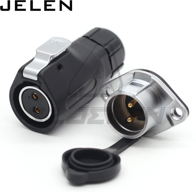 SZJELEN XHE20 Wasserdichter Steckverbinder IP67 M20 Stromkabelanschluss für Schalttafelmontage, Stecker und Buchse, Schwarz - Bild 1