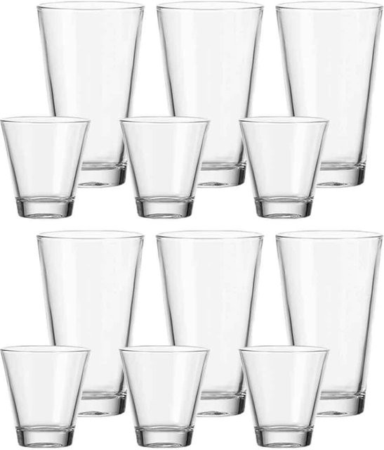 Leonardo Ciao Trinkgläser Set, 12er Set, transparent, stapelbar, 215 ml pro Glas - Bild 1