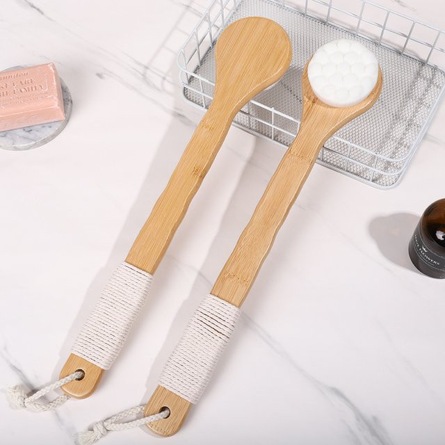 ZaMoSmile Badebürste mit langem Griff, Katzenpfoten-Design, Damen - Bild 1