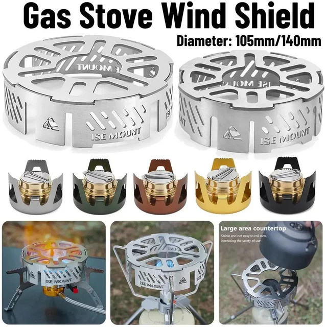 APWIKOGER Windschutz für Camping-Gasherde aus Edelstahl in Silber - Bild 1