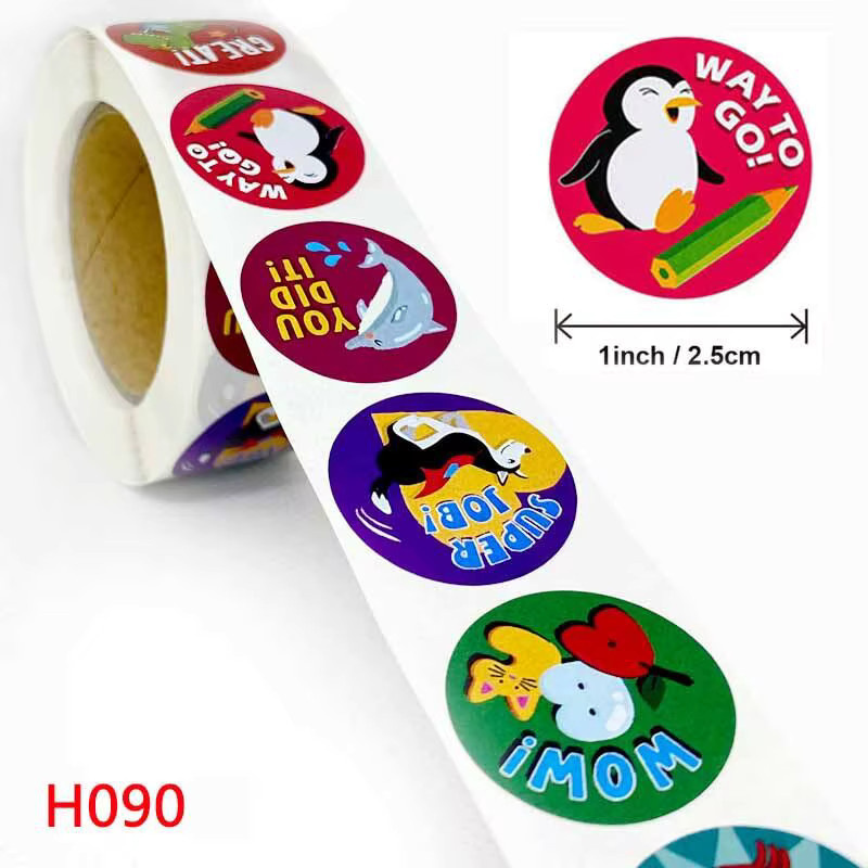 500 Stück Kinder Cartoon Ermutigung Aufkleber mit niedlichen Tier-Motiven in Multicolour für DIY Belohnungen und Lernspielzeug - Bild 2