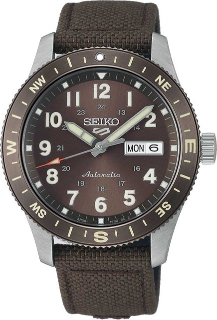Seiko 5 Sports Armbanduhr, Automatik, Edelstahl, Braun, 41 mm, Herren - Bild 1