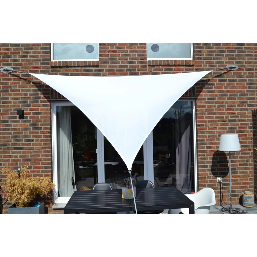 Floracord Dreiecksonnensegel aus Polyester, Weiß, B/T/H: 460 x 460 x 460 cm - Bild 2