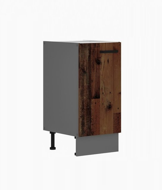 Unterschrank OLD STYLE in Old Wood für deine Küchenzeile, Breite: 40 cm, Farbe: Braun - Bild 1