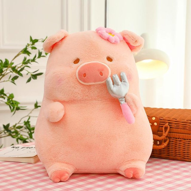 Kirschblüten-Schwein Puppe Plüschtier, 35cm - Bild 1