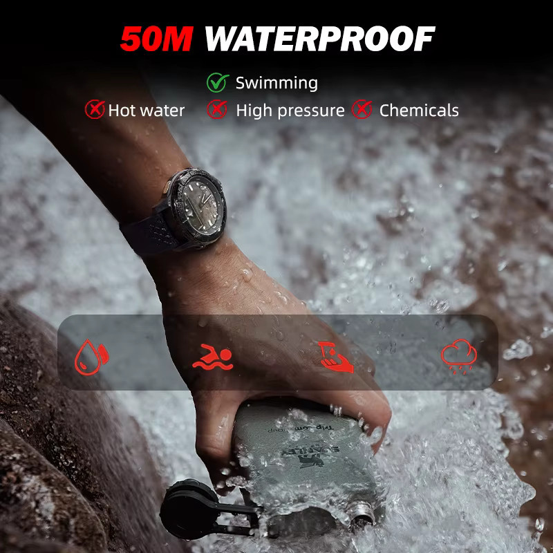 NORTH EDGE Herrenuhr Tharsis, Kohlefaser, 50 m wasserdicht - Bild 5