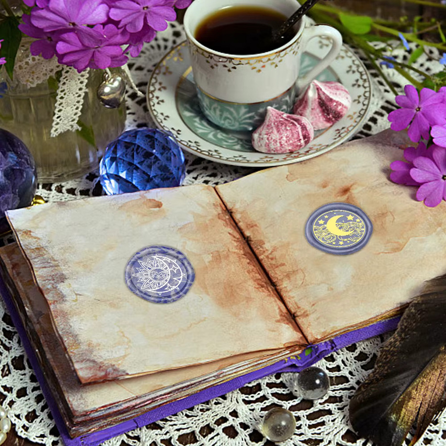 Sun Star Wachssiegel-Stempel Mond mit Häschen-Fee aus der Sun Star Crescent-Serie für DIY-Hochzeitseinladungen und Kartenherstellung - Bild 2