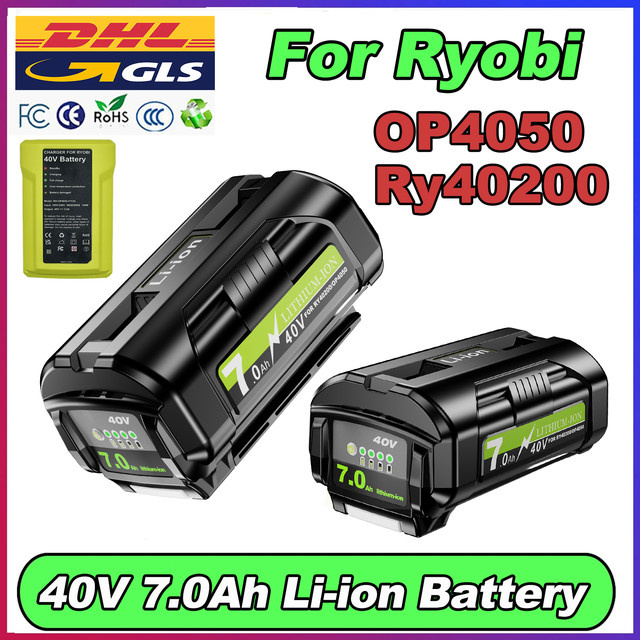 Ryobi Li-Ion Akku 40V 7000mAh in Schwarz für OP4050 OP4030 OP4060A OP40201 OP40301 Ry40200 Power Tools - Bild 1