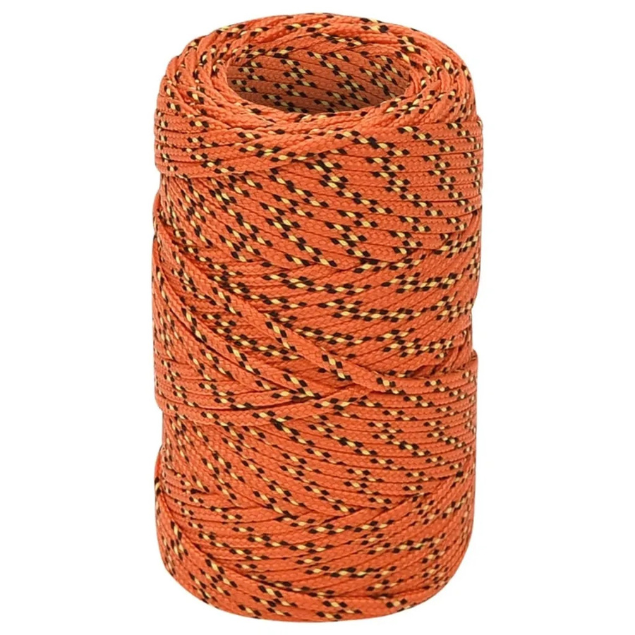 vidaXL Bootsseil aus Polypropylen in Orange, Durchmesser: 2 mm, Länge: 50 m - Bild 2