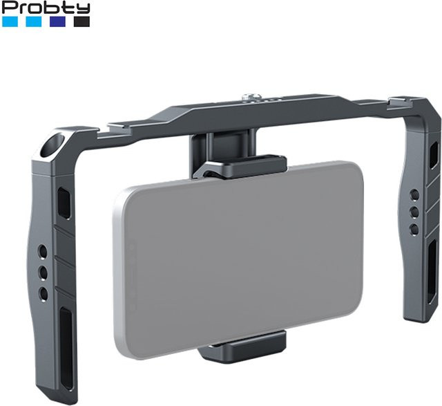 Probty Universeller Smartphone-Käfig mit Griffen für iPhone 15/14/13 Pro/Pro Max und iPhone 14/13/12 - Bild 1