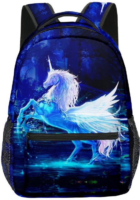 Fancy Style Studio Rucksack mit 3D-Druck für Schüler und Kinder, wasserdicht aus Oxford-Material, blau - Bild 1