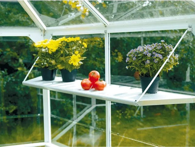 Vitavia Alu-Hängeregal für Gewächshäuser Hera 4500 und Juno 4500, klappbar, aluminium eloxiert, silberfarben, B/T/H: 26,9 x 12,0 x 121,6 cm - Bild 1