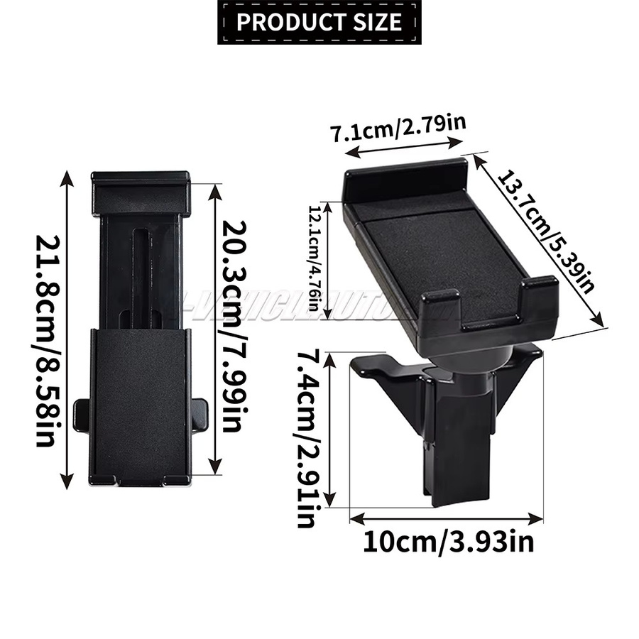 Multifunktionaler verstellbarer Tablet-Halter SECPZ für Skoda Octavia Mk3 Mk4 Enyaq Kamiq Scala Yeti Mk1 in Schwarz - Bild 2