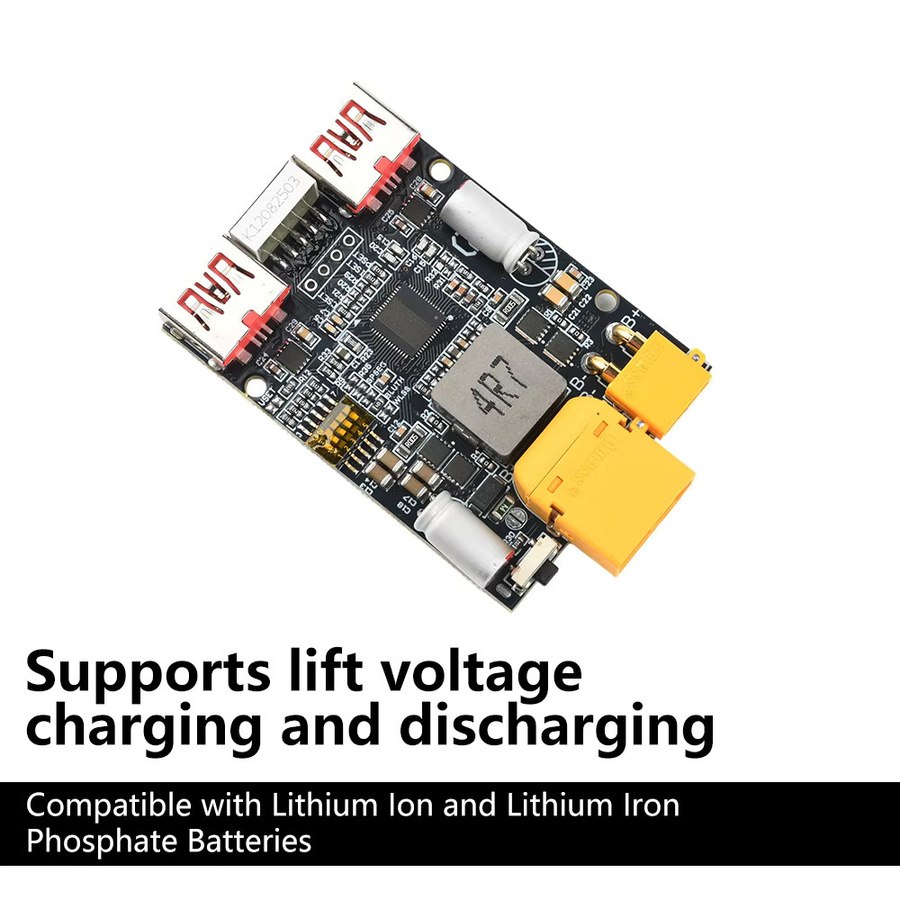 diymore Schnelles Batterielademodul 100W PD Decoy Lithium-Batterieladegerät Unterstützung PD2.0/3.0/3.1 PPS FCP QC2.0/3.0/3.0+ SCP DC 5-20V 2-7S - Bild 3