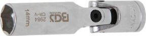 BGS Glühkerzen-Gelenkeinsatz aus Chrom-Vanadium mit 3/8 Zoll Innenvierkant Antrieb und 14 mm Sechskant SW in Silber - Bild 1