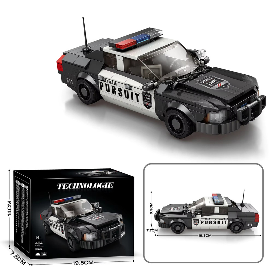AMAZINGBLOKS Polizeiauto-Baukasten, Spezialpolizeifahrzeug-Modell, 404 Teile, ab 14 Jahre - Bild 4