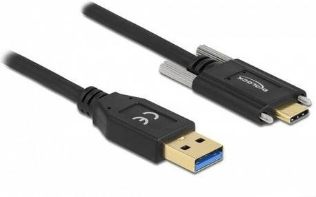 Delock USB 3.2 Gen2 Kabel mit USB-A und USB-C Stecker Schwarz 2,00 m - Bild 1