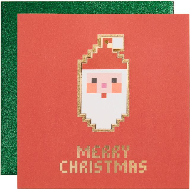 Rico Design Paper Poetry 3D-Grußkarte Santa Pixel in Rot - Bild 1