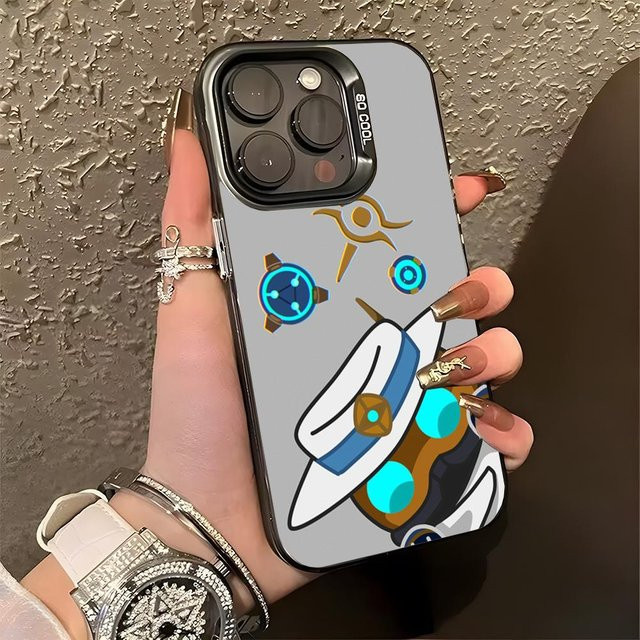 Rastar Cartoon Valorant Handyhülle in Silber für iPhone 17 16 15 14 13 12 11 Pro Max Plus Matt Cover - Bild 1