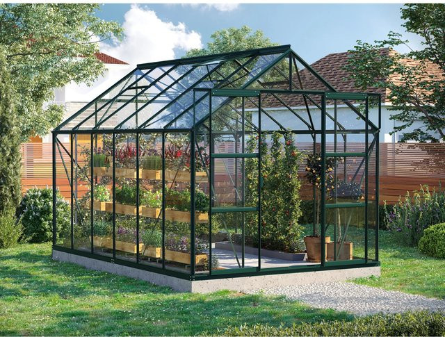 Vitavia Gewächshaus Uranus 9900 in Smaragdgrün mit 9,9 m² Fläche und 3 mm ESG-Glas - Bild 4