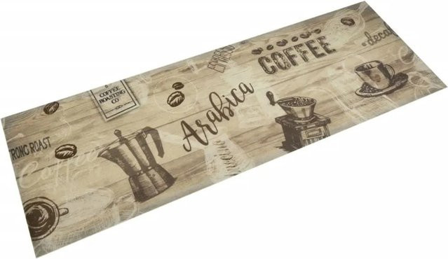 vidaXL Küchenteppich aus Samt in Braun, waschbar und rutschfest, Breite: 60 cm, Länge: 180 cm - Bild 1