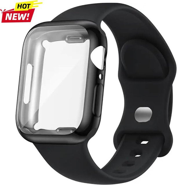 FancyWrist Uhrenarmband und Schutzhülle, Silikon, Schwarz, Unisex - Bild 1