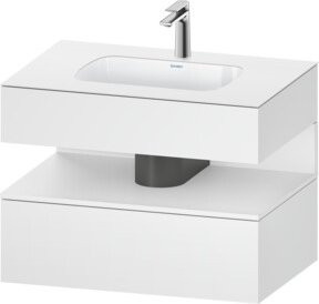 Duravit Qatego Einbauwaschtisch-Möbel-Set in Weiß, B/T/H: 80 x 55 x 60 cm - Bild 1