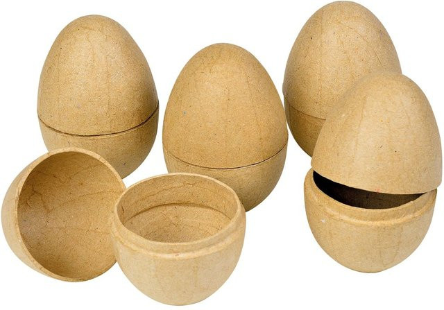 décopatch Ostern Pappmaché-Eier, 5-teiliges Set, Braun - Bild 1