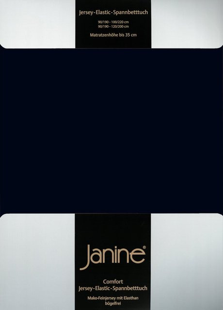 Janine Spannbetttuch Elastic Jersey aus Baumwolle in Blau - Bild 1