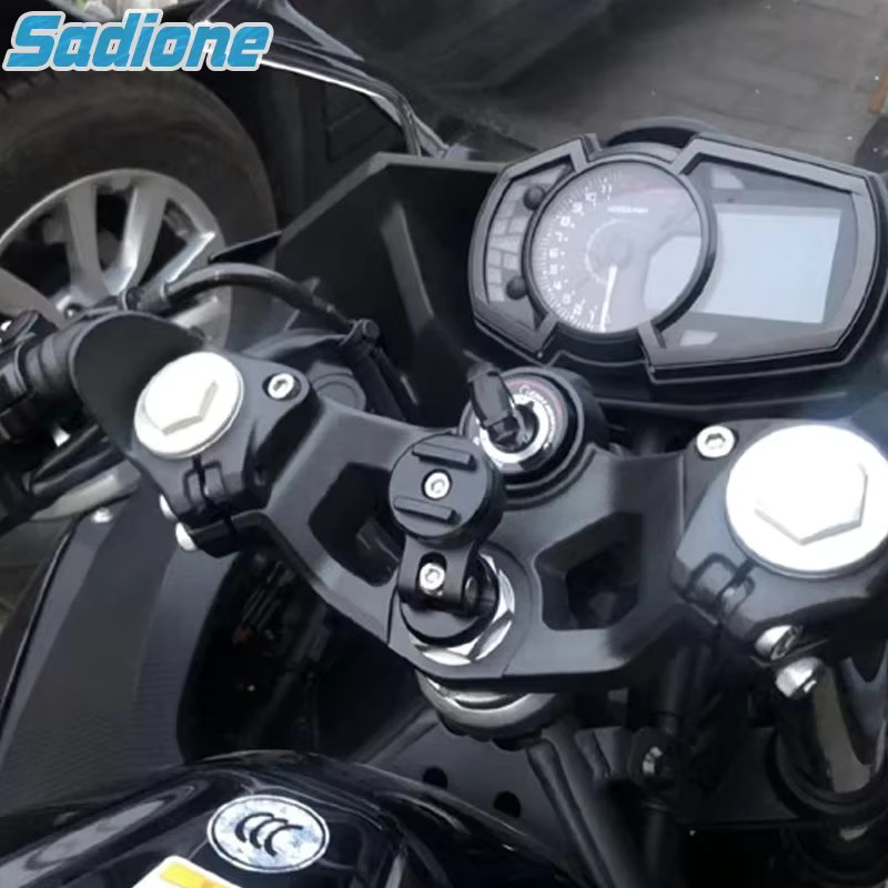 Sadione Motorrad Handyhalterung für iPhone 15 Pro Max und 12 mm Lochdurchmesser in Schwarz - Bild 2