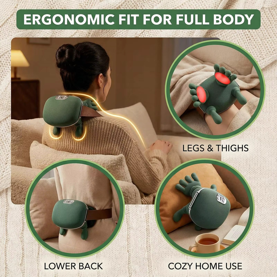 PAQIN Bionic Nacken- und Schultermassagegerät, Green, Unisex - Bild 5