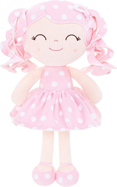 Kidsly Babypuppe, lockige Plüschpuppe, rosa, ab 0 Jahre - Bild 1