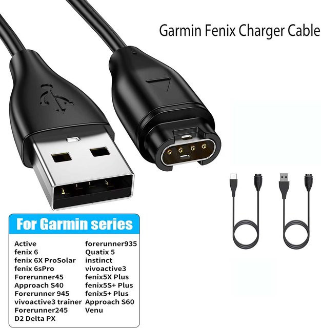 Garmin Typ-C-USB-Ladekabel, Schwarz - Bild 1