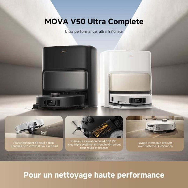 Mova V50 Ultra Complete Saug- und Wischroboter in Weiß - Bild 5