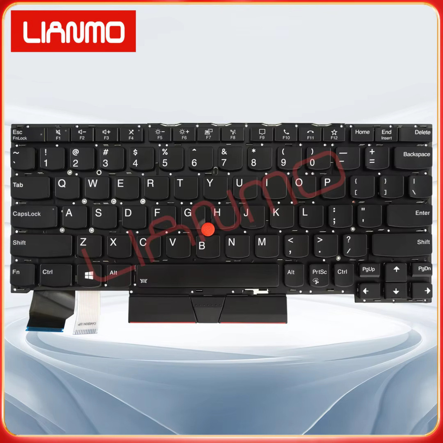 Lenovo US-Laptop-Tastatur mit Hintergrundbeleuchtung in Schwarz für ThinkPad X13 Yoga X390 X395 Yoga (QWERTY US) - Bild 2