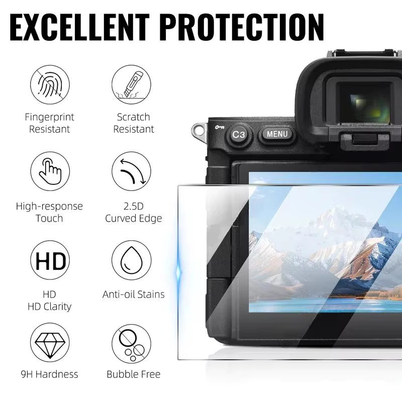 PULUZ Displayschutzfolie aus gehärtetem Glas für Sony Alpha 7 V ILCE-7M5, transparent, kratzfest und anti-fingerabdruck - Bild 5