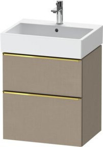 Duravit Waschtischunterschrank D-Neo beige glänzend Wandmontage B/T/H: 58,4 x 44,2 x 62,5 cm - Bild 1
