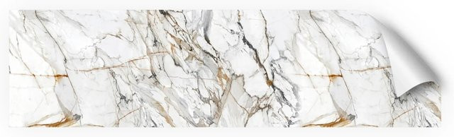 Myspotti Küchenrückwandfolie in Tile-Look, Farbe: Weiß, B: 220 cm, H: 60 cm - Bild 1