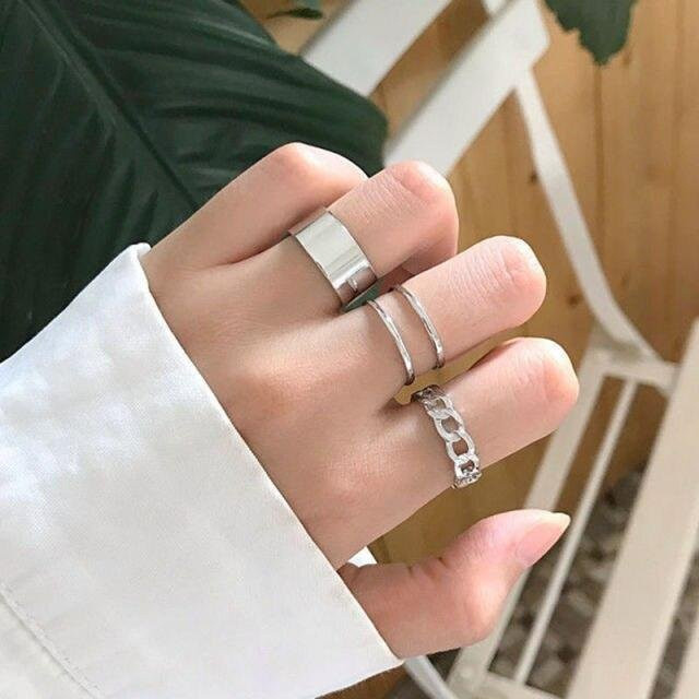 Allbestart Ringe, 3-teiliges Set, Silber, Damen - Bild 1