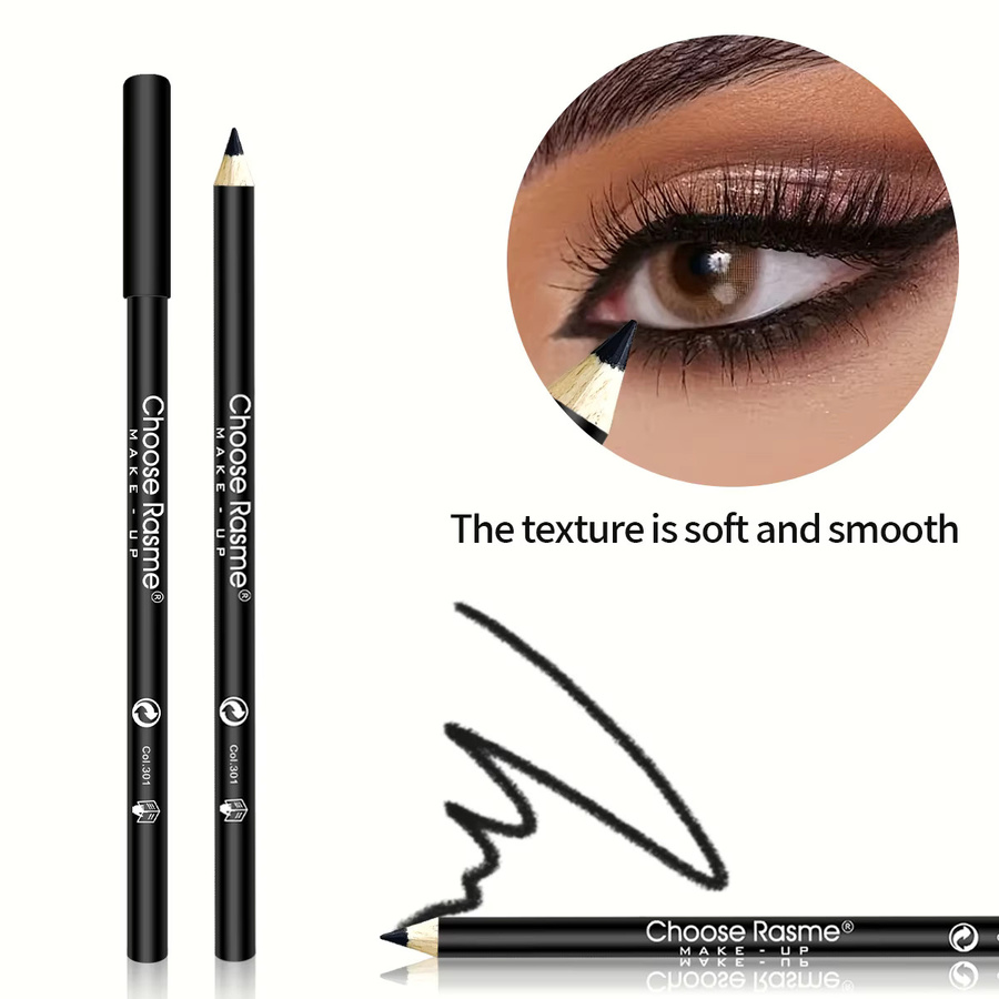 CHOOSE RASME Eyeliner-Stifte, Schwarz, Matt, 12 Stück, Unisex - Bild 4