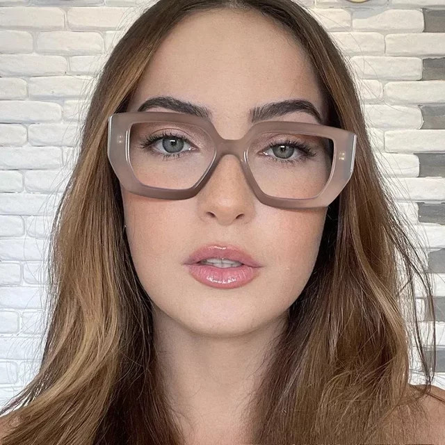 MDOD Korrektionsbrille, quadratisch, Vollrand, Kunststoff, Damen, transparent - Bild 1