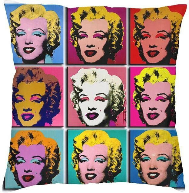 RRR Home Pop Art Dekokissenbezug Marilyn Monroe Design, B/B: 50 x 50 cm, Multicolour - Bild 1