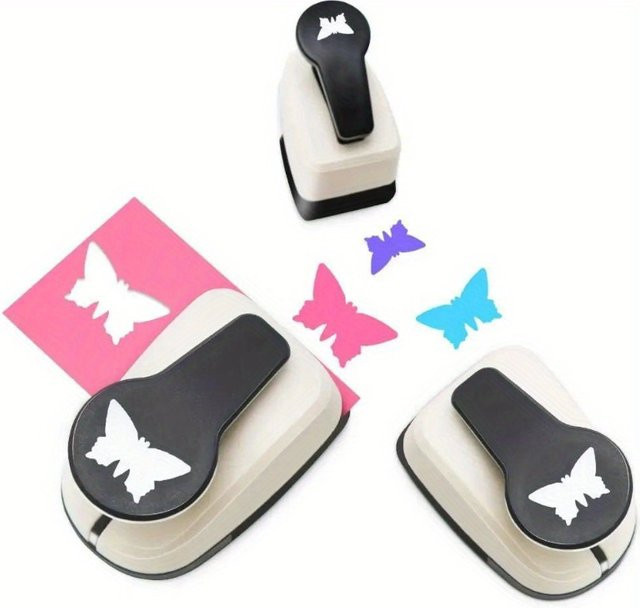 Schmetterling Locher für Scrapbooking und DIY Bastelarbeiten in Weiß, 9-25mm - Bild 1